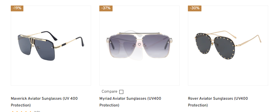 Aviator sunglasses 